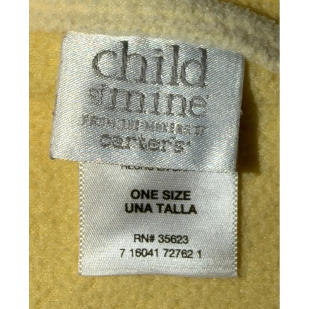 Vtg Carter's‎ Child Of Mine Unisex Blanket Baby Hugs Bear Duck Yellow Fleece